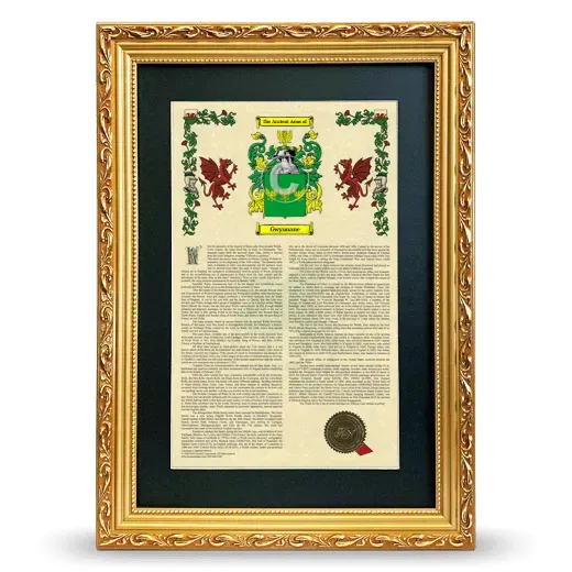 Gwynnane Deluxe Armorial Framed - Gold