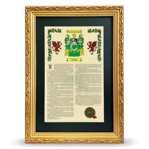 Gwynyn Deluxe Armorial Framed - Gold