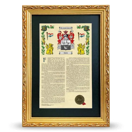 Gysen Deluxe Armorial Framed - Gold
