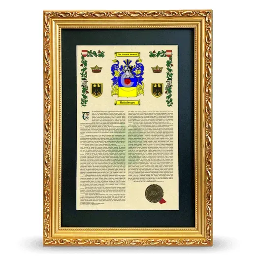Haimberger Deluxe Armorial Framed - Gold