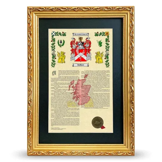 Hallbert Deluxe Armorial Framed - Gold
