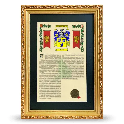 Halsell Deluxe Armorial Framed - Gold