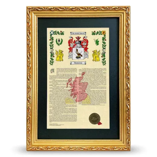 Harmston Deluxe Armorial Framed - Gold