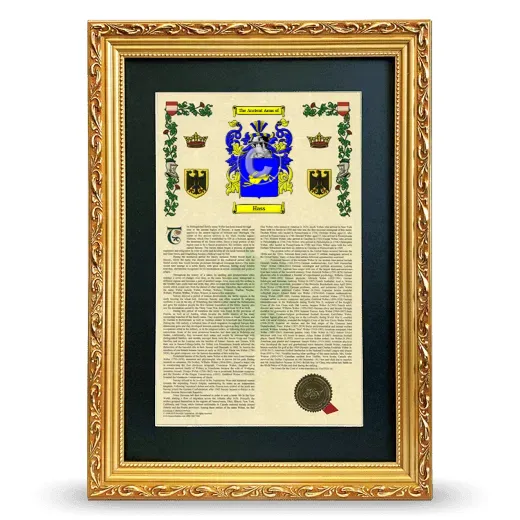 Hass Deluxe Armorial Framed - Gold
