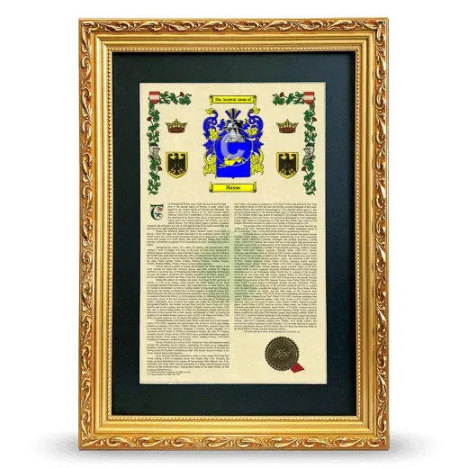 Hasso Deluxe Armorial Framed - Gold