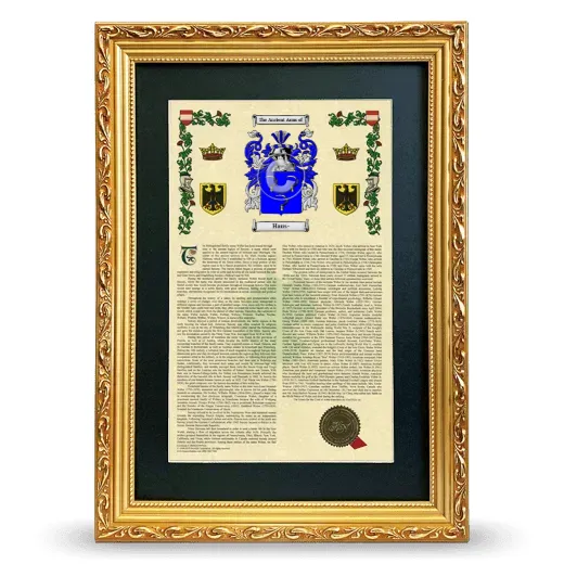 Haus- Deluxe Armorial Framed - Gold