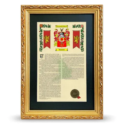 Haysoom Deluxe Armorial Framed - Gold