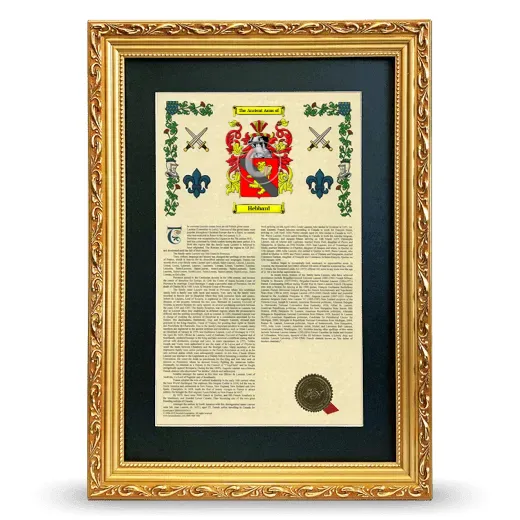 Hebbard Deluxe Armorial Framed - Gold