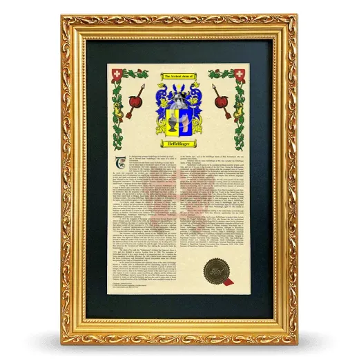 Heffelfinger Deluxe Armorial Framed - Gold