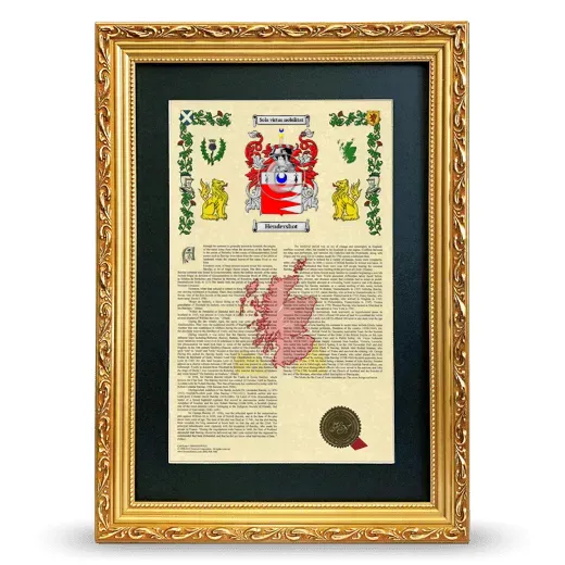 Hendershot Deluxe Armorial Framed - Gold