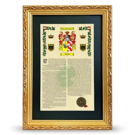 Henick Deluxe Armorial Framed - Gold