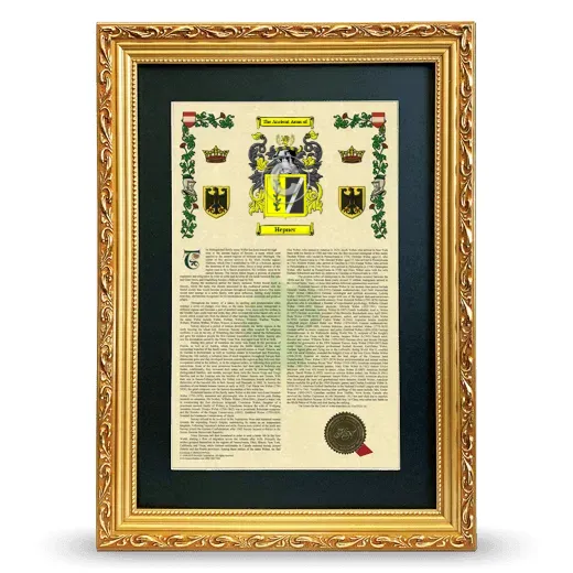 Hepner Deluxe Armorial Framed - Gold
