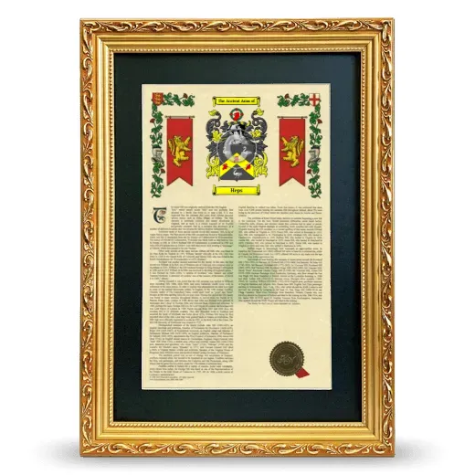 Heps Deluxe Armorial Framed - Gold