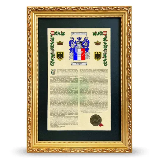 Hergert Deluxe Armorial Framed - Gold