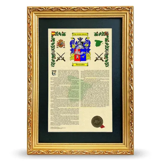 Hernandos Deluxe Armorial Framed - Gold