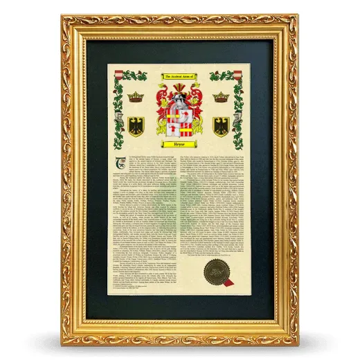 Heyse Deluxe Armorial Framed - Gold