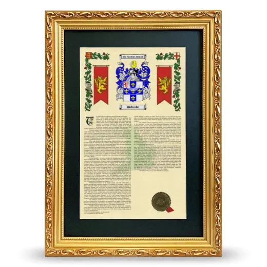 Hichcoke Deluxe Armorial Framed - Gold