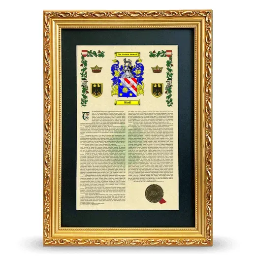 Hiedl Deluxe Armorial Framed - Gold