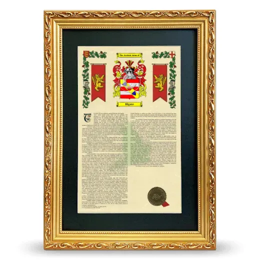 Higate Deluxe Armorial Framed - Gold