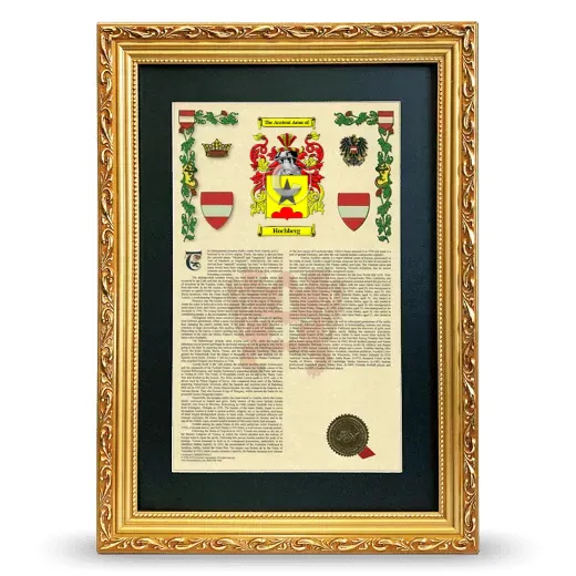 Hochberg Deluxe Armorial Framed - Gold