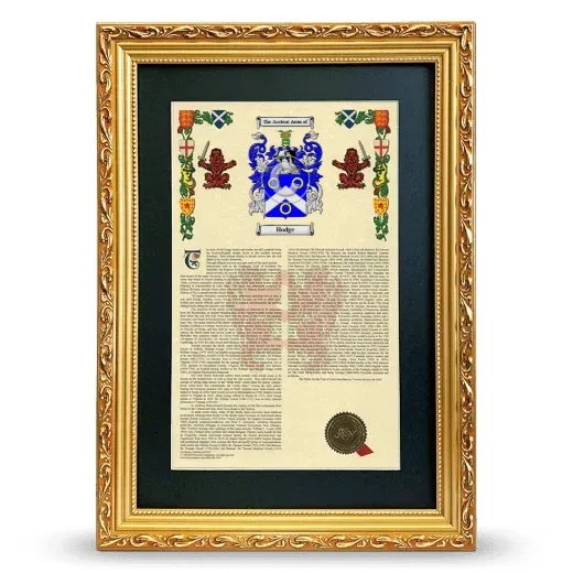 Hodge Deluxe Armorial Framed - Gold