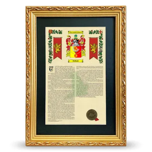 Holloak Deluxe Armorial Framed - Gold