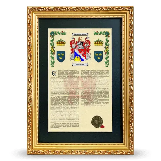 Holmgren Deluxe Armorial Framed - Gold