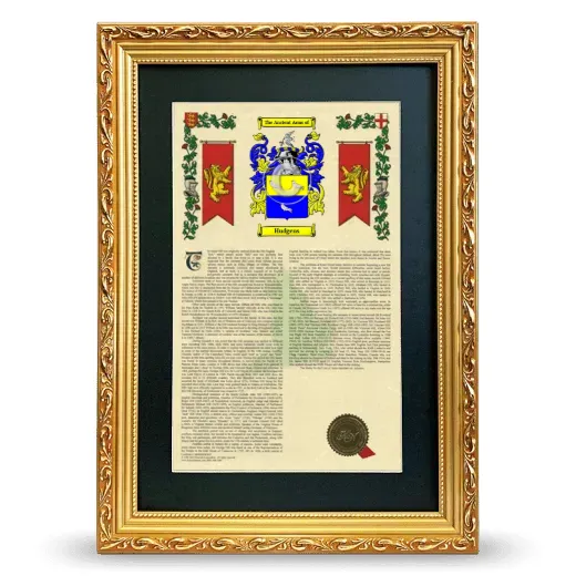 Hudgens Deluxe Armorial Framed - Gold
