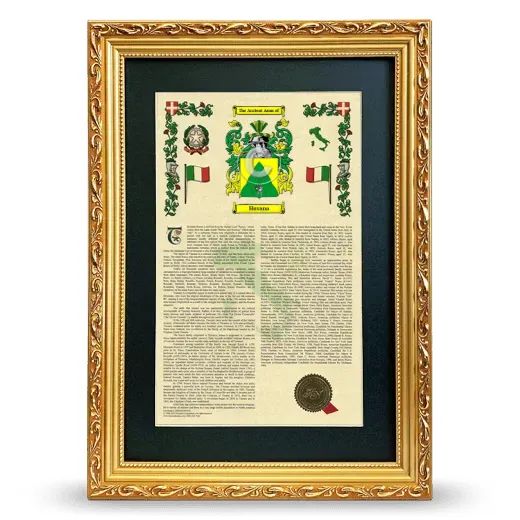 Huvana Deluxe Armorial Framed - Gold