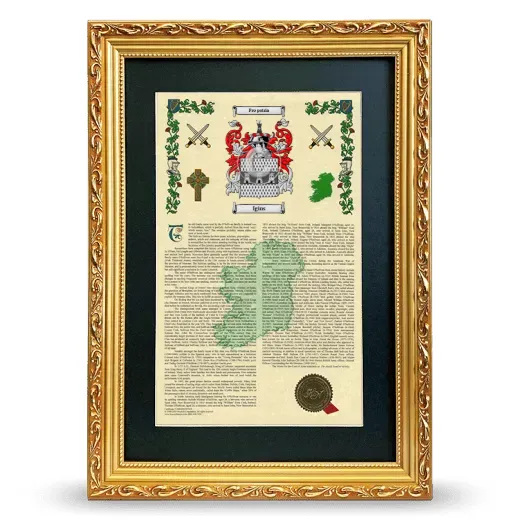 Igins Deluxe Armorial Framed - Gold