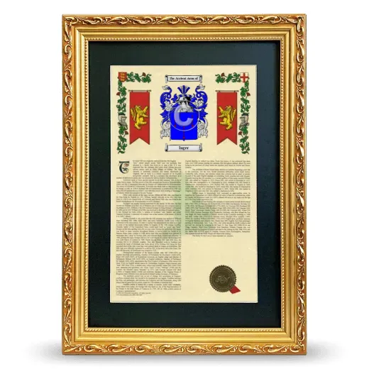 Inger Deluxe Armorial Framed - Gold