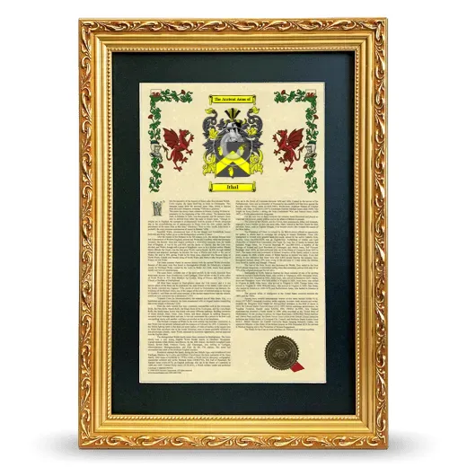 Ithal Deluxe Armorial Framed - Gold