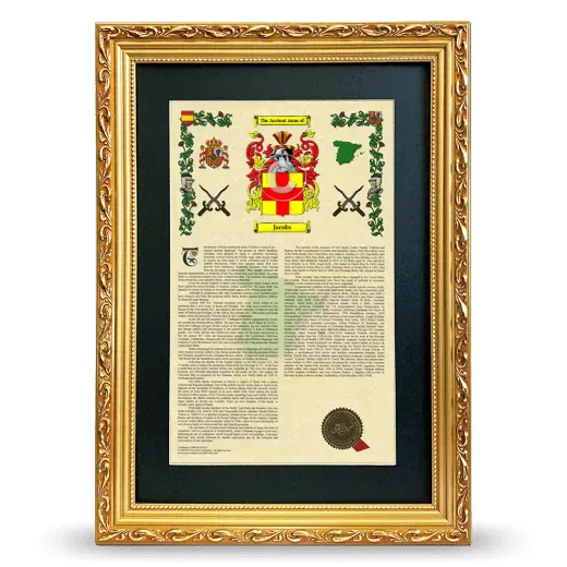 Jacobs Deluxe Armorial Framed - Gold