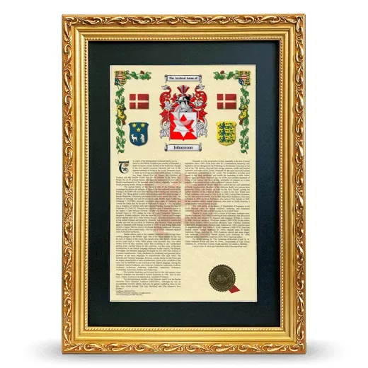 Johansson Deluxe Armorial Framed - Gold