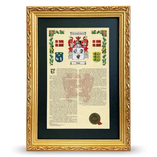 Jorge Deluxe Armorial Framed - Gold