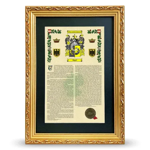 Kagel Deluxe Armorial Framed - Gold