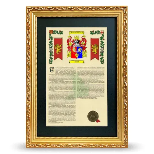 Kates Deluxe Armorial Framed - Gold