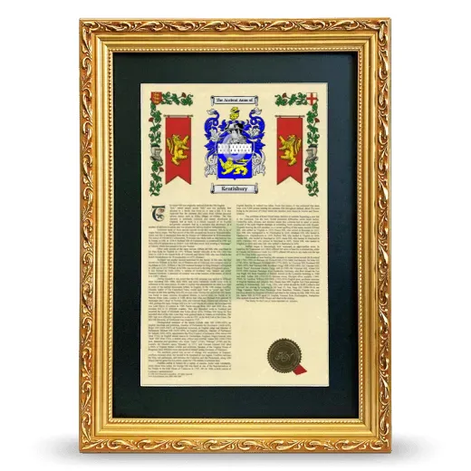 Kentisbury Deluxe Armorial Framed - Gold