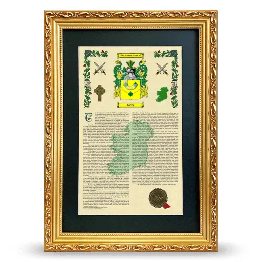 Klery Deluxe Armorial Framed - Gold