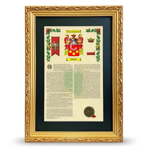 Kolinski Deluxe Armorial Framed - Gold