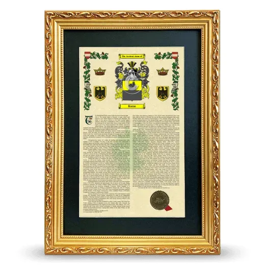 Korns Deluxe Armorial Framed - Gold