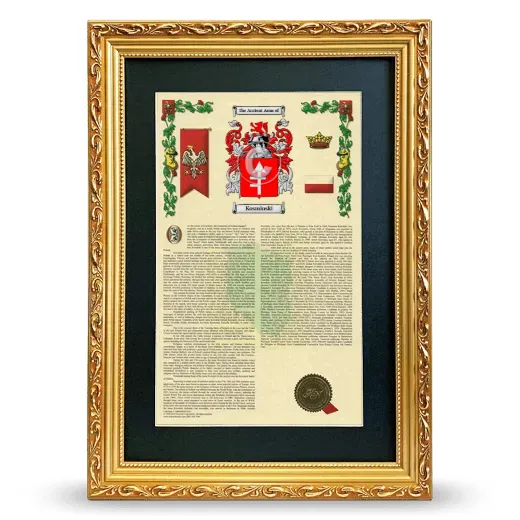 Kosminski Deluxe Armorial Framed - Gold