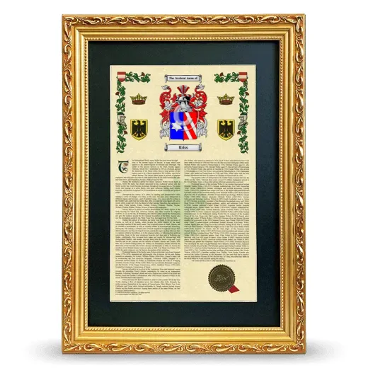 Kriss Deluxe Armorial Framed - Gold