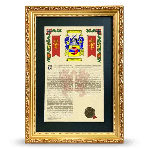 Kristiansson Deluxe Armorial Framed - Gold