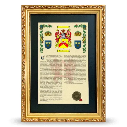 Kristiansson Deluxe Armorial Framed - Gold