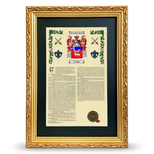 L'eveque Deluxe Armorial Framed - Gold
