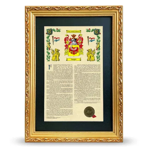 Laages Deluxe Armorial Framed - Gold