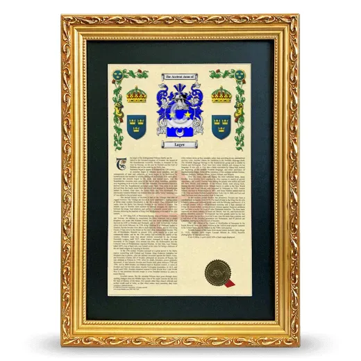 Lager Deluxe Armorial Framed - Gold
