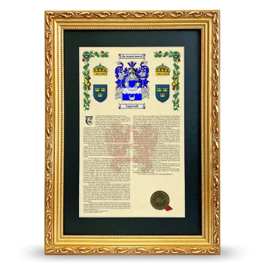 Lagervall Deluxe Armorial Framed - Gold