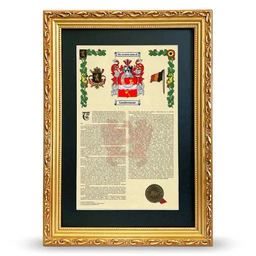 Lambermont Deluxe Armorial Framed - Gold
